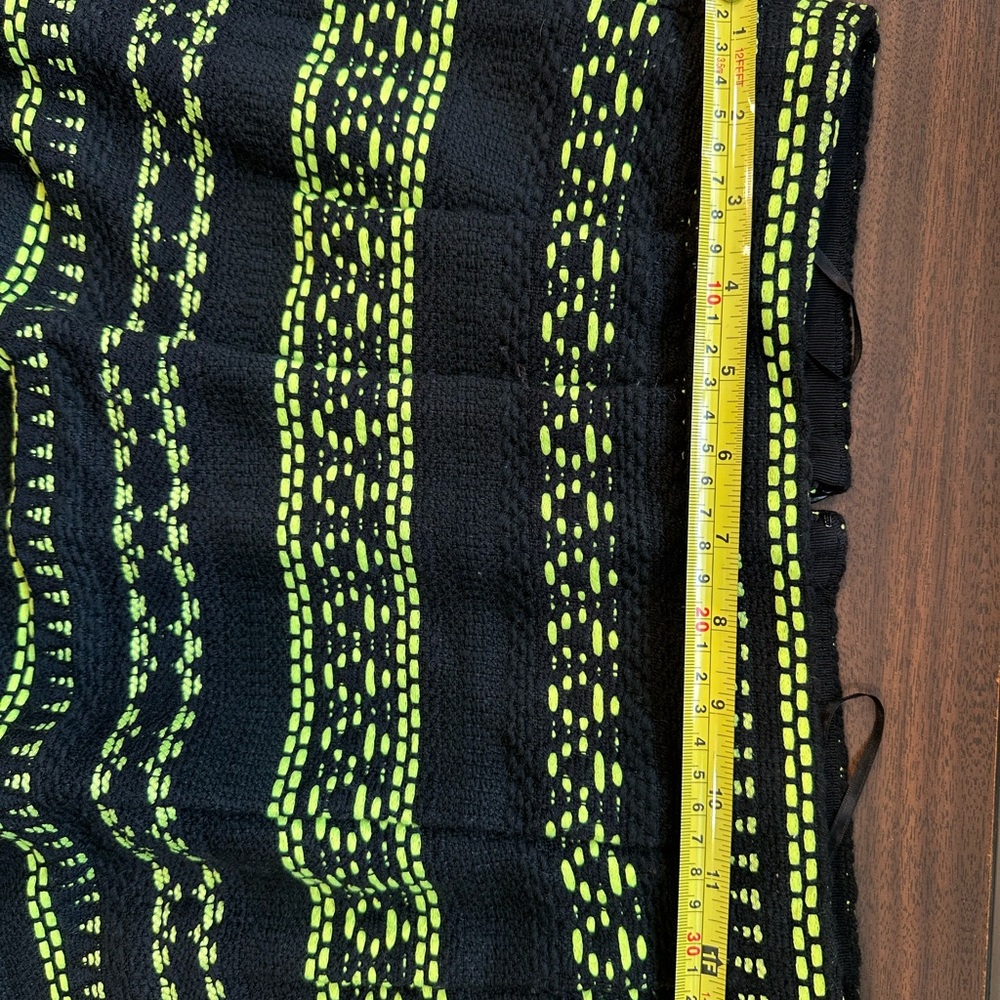 Rare J. Crew Collection Black and Neon Yellow Pencil Skirt - Picture 5 of 7